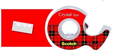 Taśma klejąca Scotch® Crystal Clear i przykład użycia – zaklejanie listów
