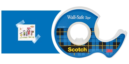 Scotch® Wall-Safe Taśma bezpieczna dla ścian i przykład użycia – tworzenie galerii prac
